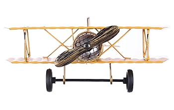 レトロな　金属製 飛行機模型 二重翼デザイン レトロな 金属製 飛行機模型 二重翼デザイン